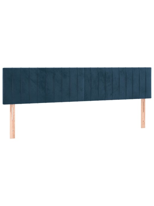 Gultas galvgaļi, 2 gab., 90x5x78/88 cm, tumši zils samts