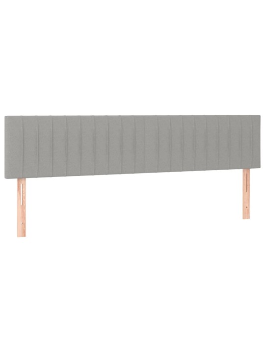 Gultas galvgaļi, 2 gab., 100x5x78/88 cm, gaiši pelēks audums