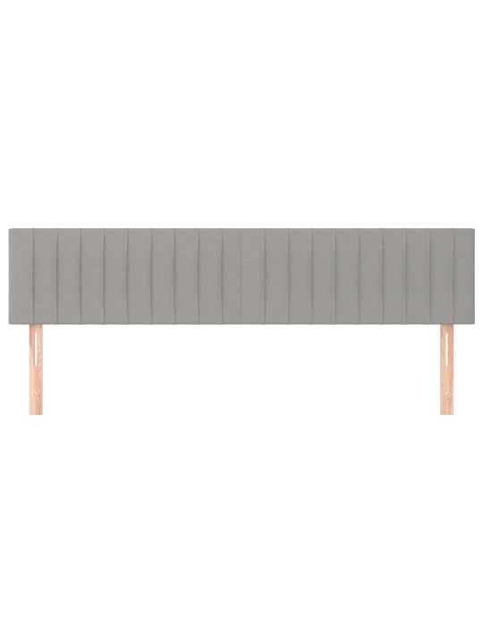 Gultas galvgaļi, 2 gab., 100x5x78/88 cm, gaiši pelēks audums