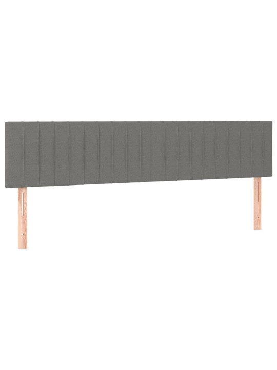 Gultas galvgaļi, 2 gab., 100x5x78/88 cm, tumši pelēks audums