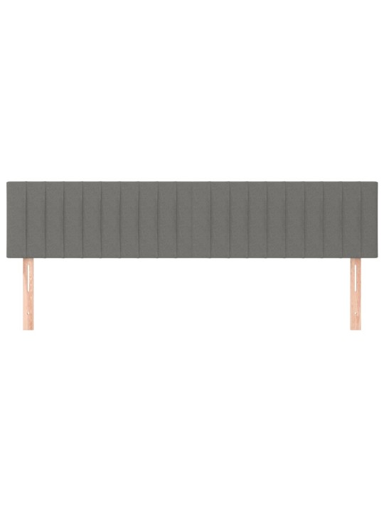 Gultas galvgaļi, 2 gab., 100x5x78/88 cm, tumši pelēks audums