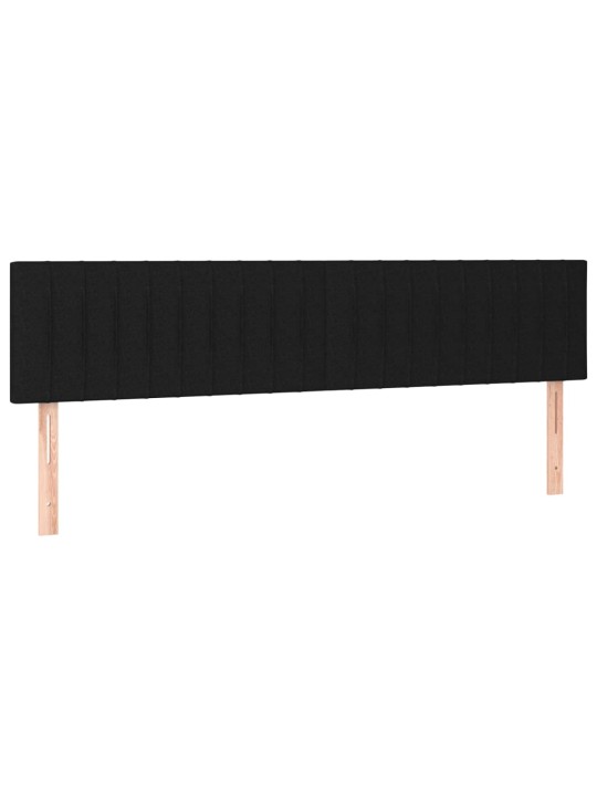 Gultas galvgaļi, 2 gab., 100x5x78/88 cm, melns audums