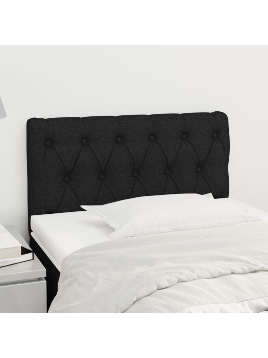 Gultas galvgalis, 80x7x78/88 cm, melns audums