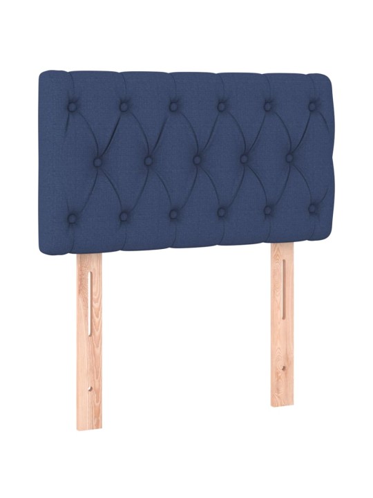 Gultas galvgalis, 80x7x78/88 cm, zils audums