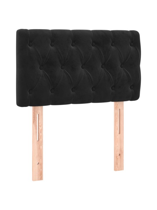 Gultas galvgalis, 80x7x78/88 cm, melns samts