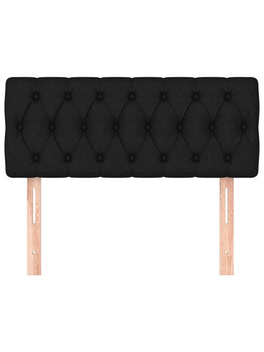 Gultas galvgalis, 90x7x78/88 cm, melns audums