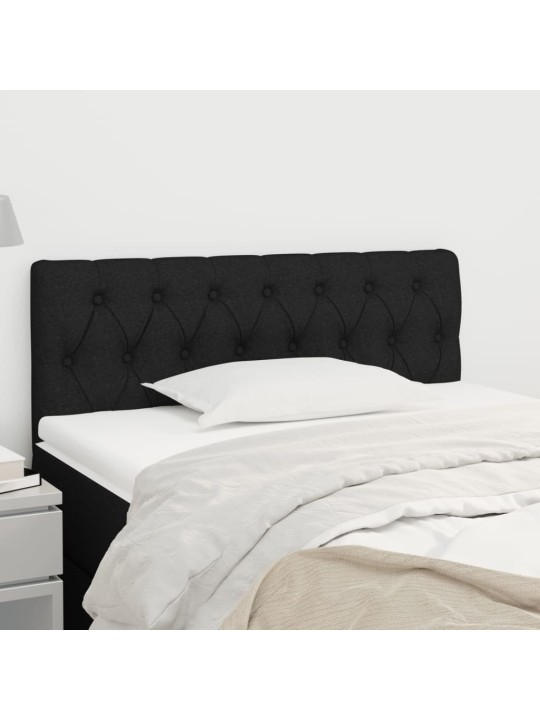 Gultas galvgalis, 90x7x78/88 cm, melns audums