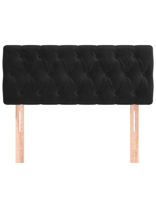 Gultas galvgalis, 90x7x78/88 cm, melns samts