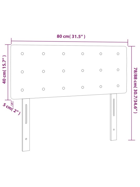 Gultas galvgalis, 80x5x78/88 cm, krēmkrāsas audums