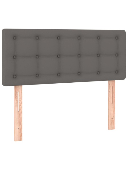 Gultas galvgalis, 80x5x78/88 cm, pelēka mākslīgā āda