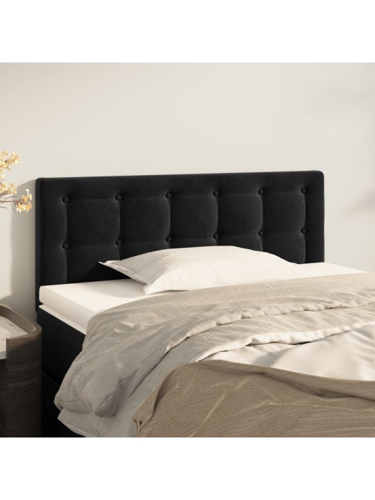 Gultas galvgalis, 80x5x78/88 cm, melns samts