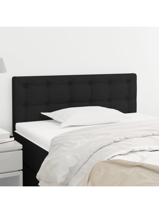 Gultas galvgalis, 90x5x78/88 cm, melns audums