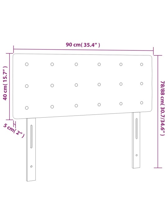 Gultas galvgalis, 90x5x78/88 cm, melns samts