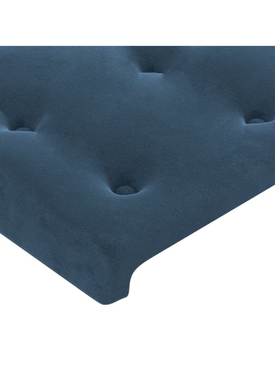 Gultas galvgalis, 100x5x78/88 cm, zils samts