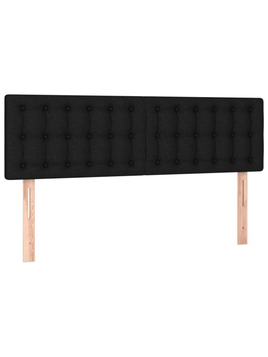 Gultas galvgaļi, 2 gab., 72x5x78/88 cm, melns audums