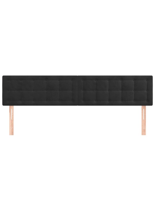 Gultas galvgaļi, 2 gab., 80x5x78/88 cm, melns samts