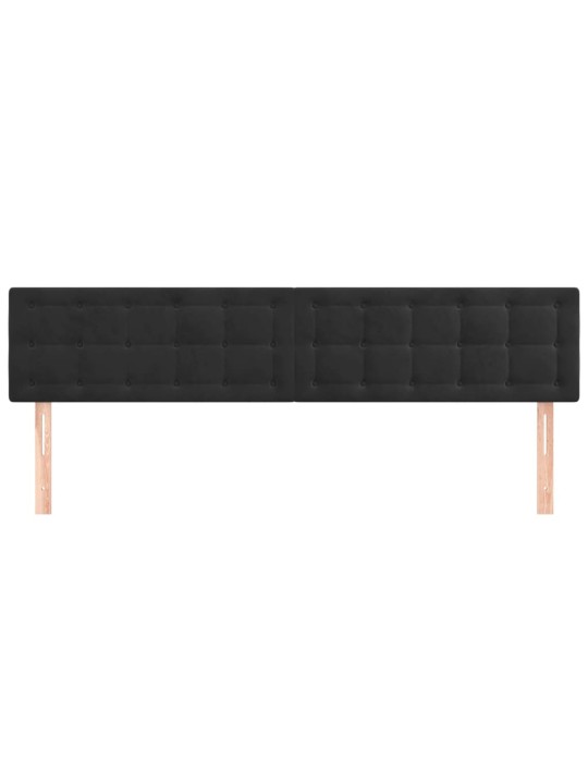 Gultas galvgaļi, 2 gab., 90x5x78/88 cm, melns samts