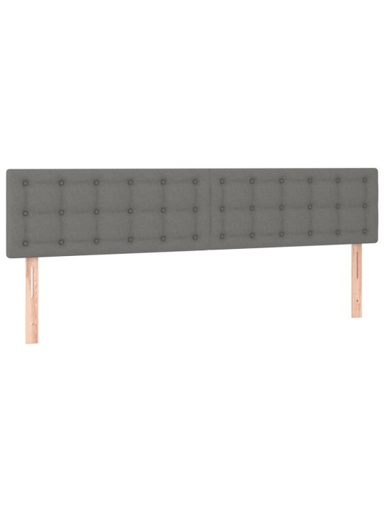Gultas galvgaļi, 2 gab., 100x5x78/88 cm, tumši pelēks audums
