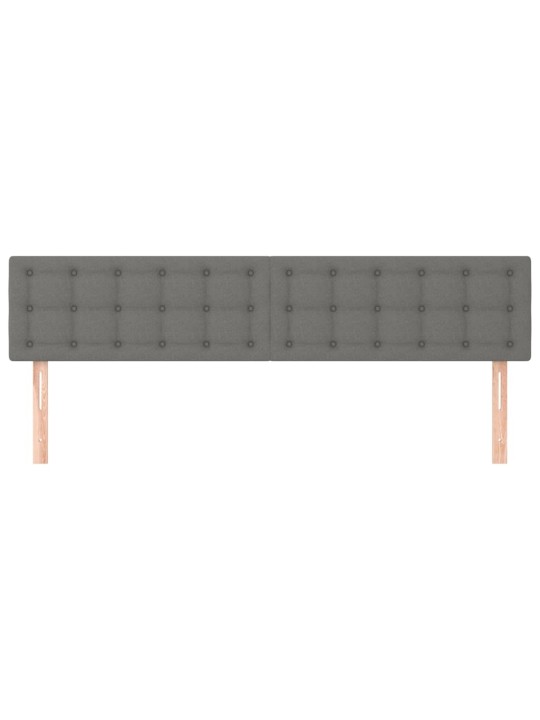 Gultas galvgaļi, 2 gab., 100x5x78/88 cm, tumši pelēks audums