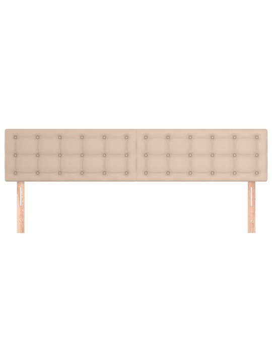 Gultas galvgaļi, 2 gab., 100x5x78/88 cm, kapučīno mākslīgā āda