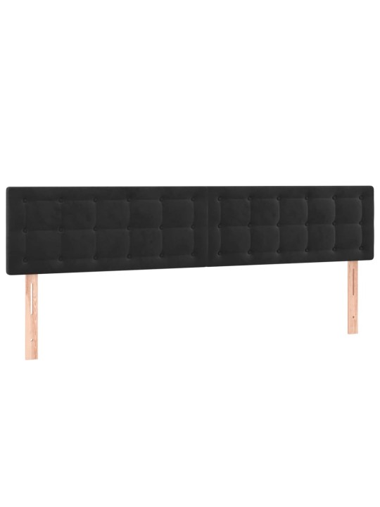 Gultas galvgaļi, 2 gab., 100x5x78/88 cm, melns samts