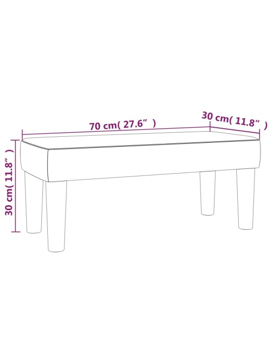 Sols, zils, 70x30x30 cm, audums