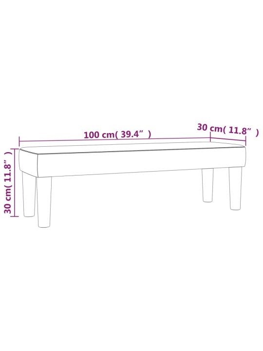 Sols, melns, 100x30x30 cm, audums
