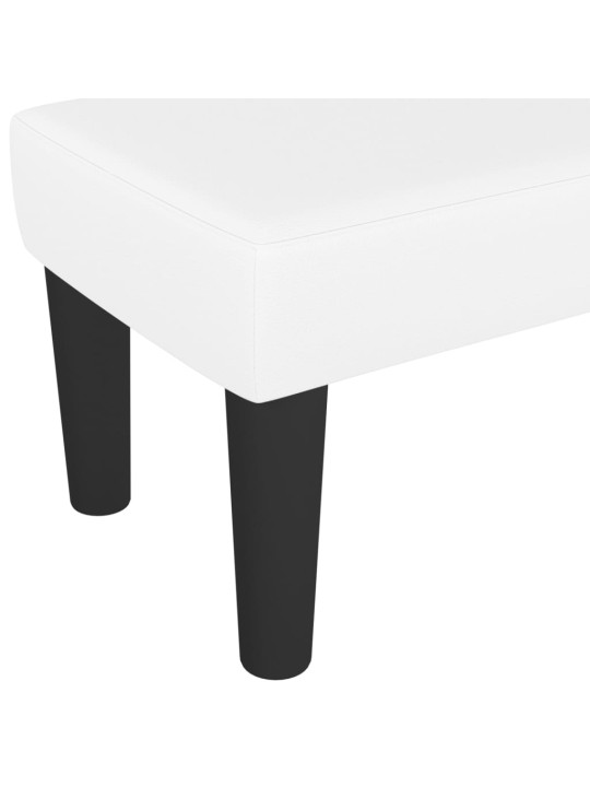 Sols, balts, 100x30x30 cm, mākslīgā āda