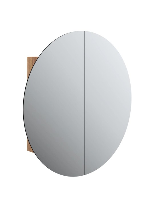 Vannasistabas skapītis, spogulis ar led, koka, 54x54x17,5 cm