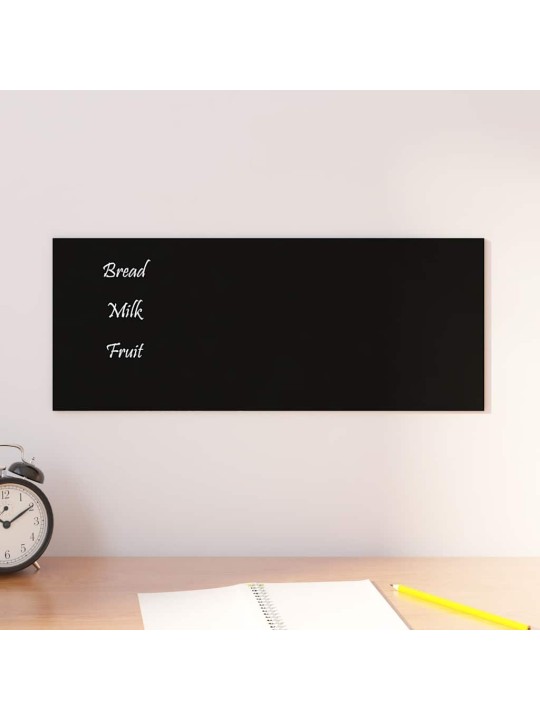 Magnētiskā tāfele, stiprināma pie sienas, melna, 50x20 cm