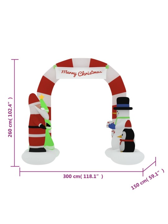Piepūšama ziemassvētku arka, led, 260 cm