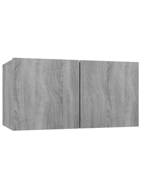 Tv skapīši, 8 gb., pelēka ozola, 60x30x30 cm, inženierijas koks