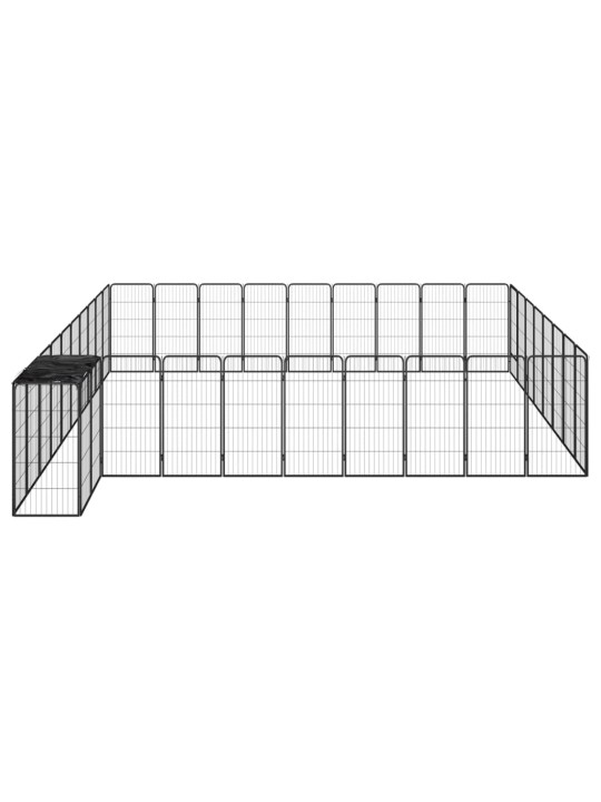 Suņu sētiņa, 38 paneļi, melna, 50x100 cm, pulverkrāsots tērauds