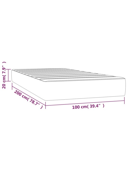 Kabatu atsperu matracis, zils, 100x200x20 cm, audums
