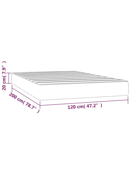 Kabatu atsperu matracis, zils, 120x200x20 cm, audums