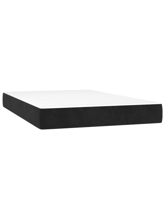 Kabatu atsperu matracis, melns, 120x200x20 cm, samts