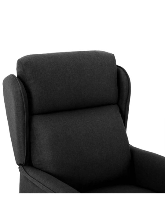 Masāžas krēsls ar spilvenu melna 67.5 x 93.5 x 101.5 cm audums