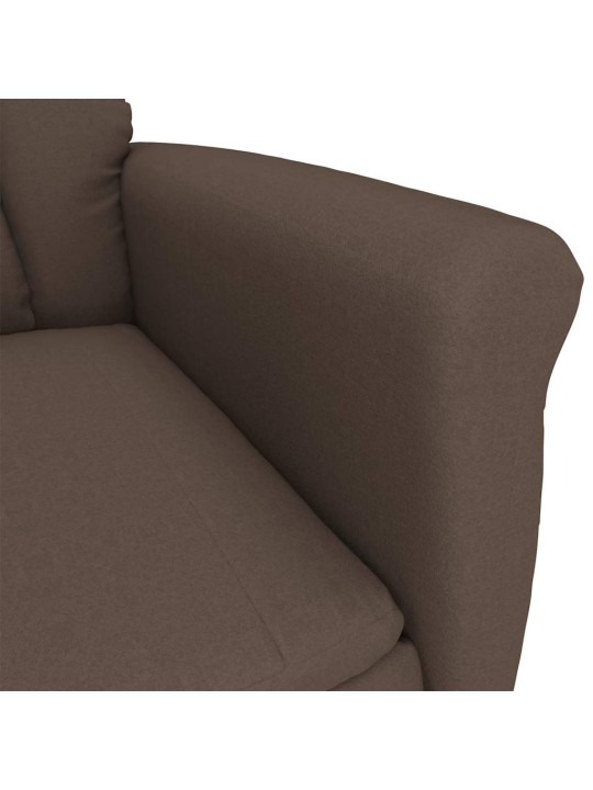 Atpūtas krēsls brūns tumši brūna 70.5 x 96.5 x 95 cm audums