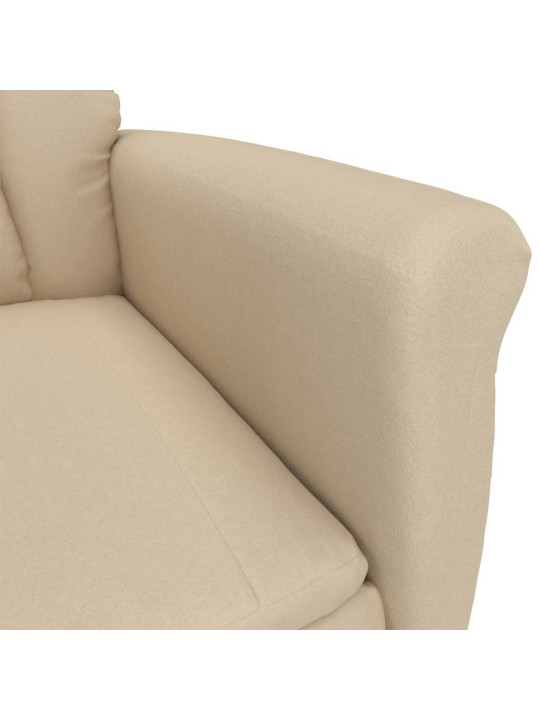 Masāžas krēsls krēmkrāsa 70.5 x 96.5 x 95 cm audums un metāls