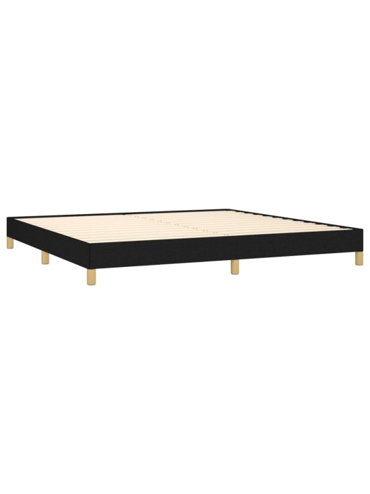Gultas rāmis, melns, 200x200 cm, audums