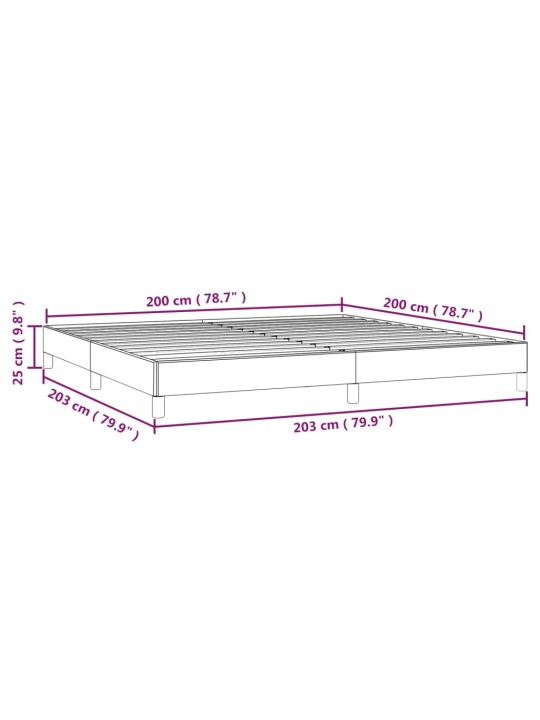 Gultas rāmis, melns, 200x200 cm, audums