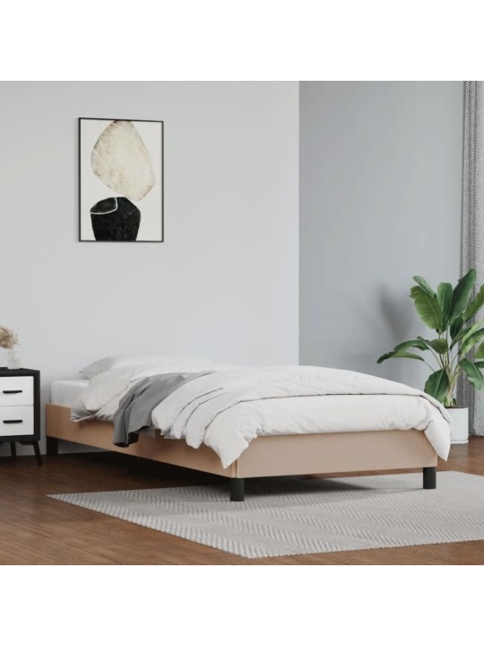 Gultas rāmis, kapučīno krāsas, 80x200 cm, mākslīgā āda