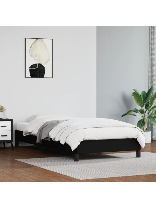Gultas rāmis, melns, 100x200 cm, mākslīgā āda