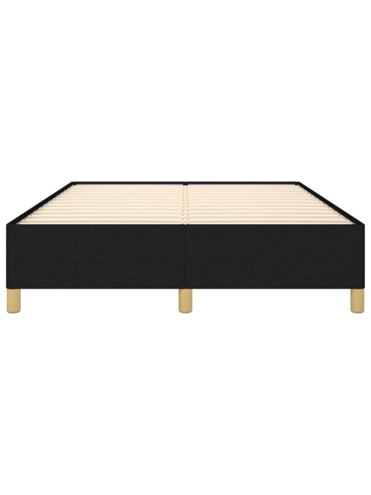 Gultas rāmis, melns, 140x190 cm, audums