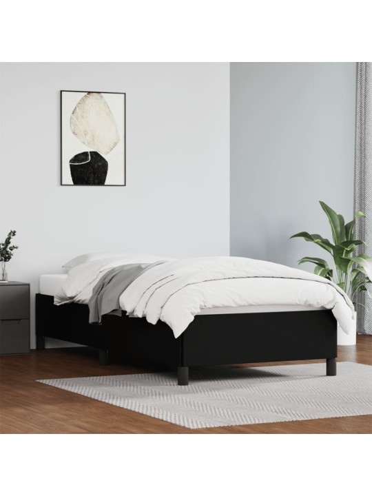 Gultas rāmis, melns, 80x200 cm, mākslīgā āda