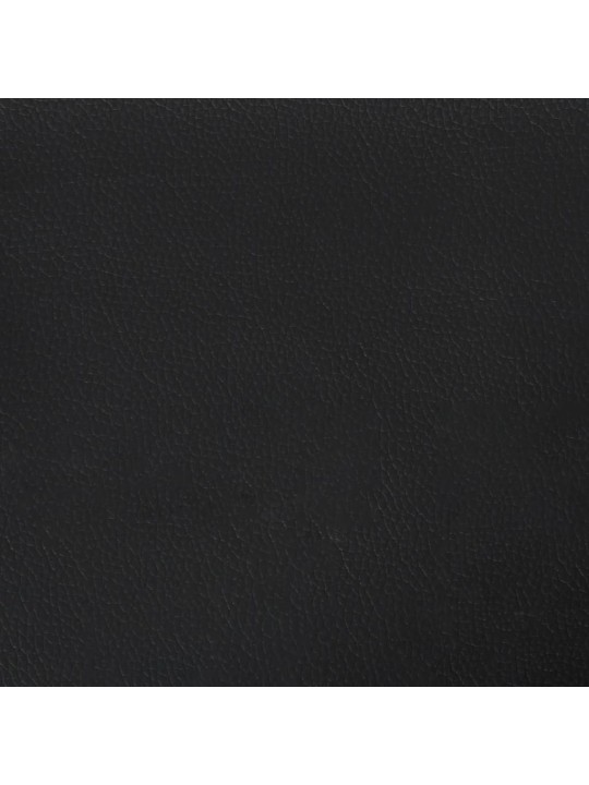 Gultas rāmis, melns, 90x200 cm, mākslīgā āda