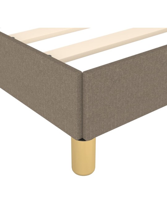 Gultas rāmis ar galvgali bez matrača pelēkbrūns 80x200cm audums