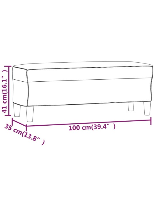 Sols, brūns, 100x35x41 cm, audums