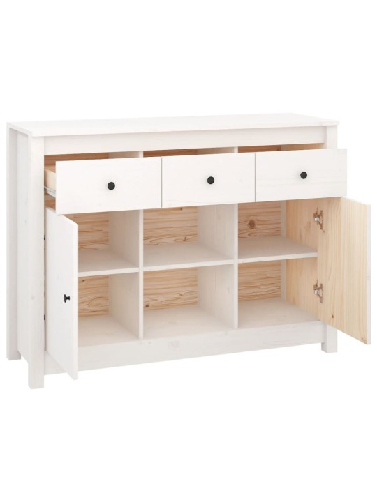 Kumode, balta, 100x35x74,5 cm, priedes masīvkoks