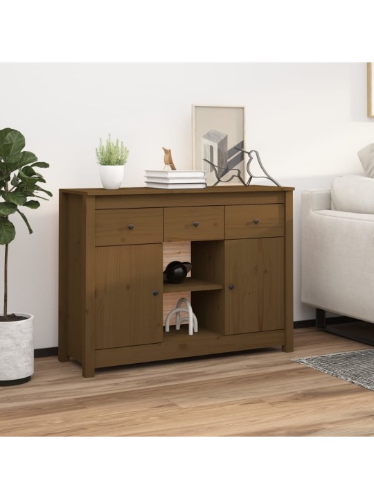 Kumode, medus brūna, 100x35x74,5 cm, priedes masīvkoks